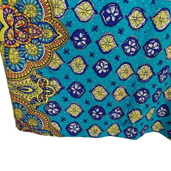 Trina Turk Corsica Caftan Tunic Swim Coverup Size Small Multicolored Boho Beach - Picture 5 of 12